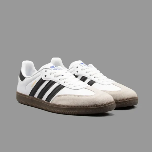 آدیداس سامبا سفید/مشکی/قهوه ای | Adidas Samba OG White/Black/Brown - Image 2