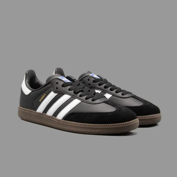 آدیداس سامبا مشکی/سفید/قهوه ای | Adidas Samba OG Black/White/Brown - Image 2