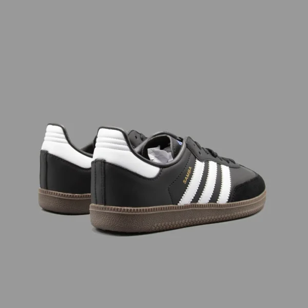 آدیداس سامبا مشکی/سفید/قهوه ای | Adidas Samba OG Black/White/Brown - Image 3