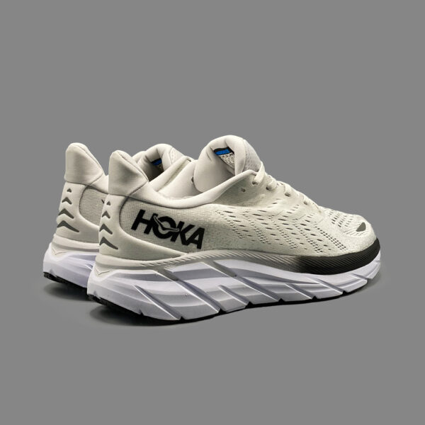 هوکا کلیفتون 8 سفید - Hoka Clifton 8 Lunar Rock / Nimbus Cloud - Image 3