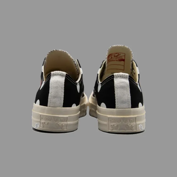 کانورس پلی خال خالی مشکی ساق کوتاه | Converse Cdg Play Black Polka Dot Lowtop - Image 2