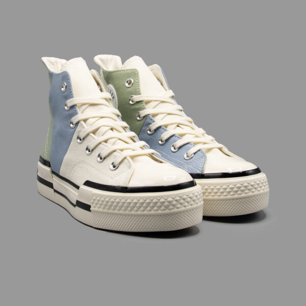 کانورس 1970s پلاس کرم/آبی/خاکی ساقدار | Converse 1970s Plus Material Mashup Hightop - Image 2