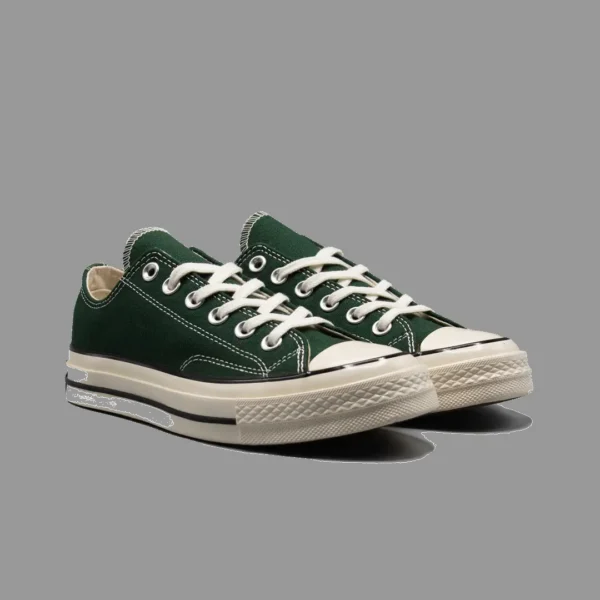 کانورس 1970s سبز تیره ساق کوتاه | Converse Chuck 70s dark Green Lowtop - Image 2