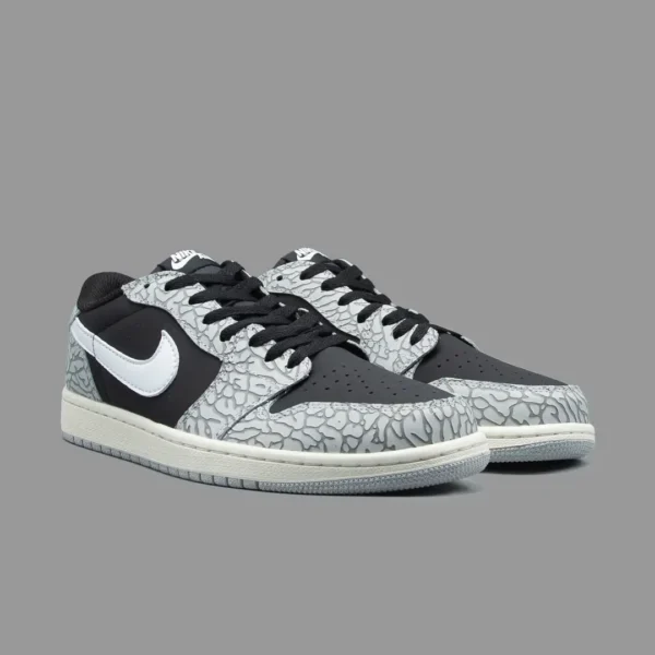 نایکی جردن 1 ساق کوتاه بلک سمنت | Nike Jordan 1 Low Black Cement - Image 2