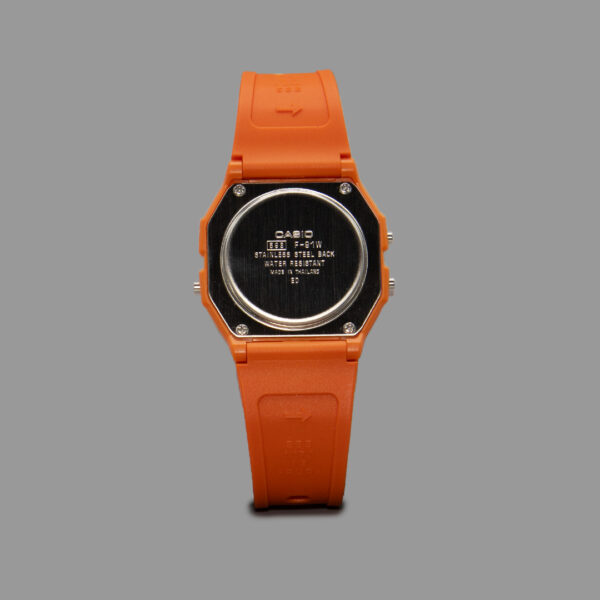 ساعت کاسیو یونیسکس نارنجی| Casio F91-W Unisex Orange - Image 2