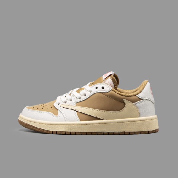 نایکی جردن 1 ترویس اسکات سفید خاکی ساق کوتاه | Air Jordan 1 Low Travis Scott White Khaki