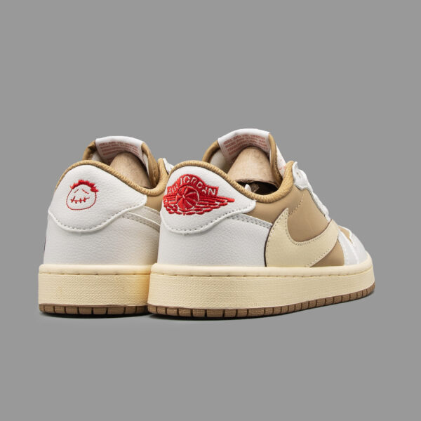 نایکی جردن 1 ترویس اسکات سفید خاکی ساق کوتاه | Air Jordan 1 Low Travis Scott White Khaki - Image 3