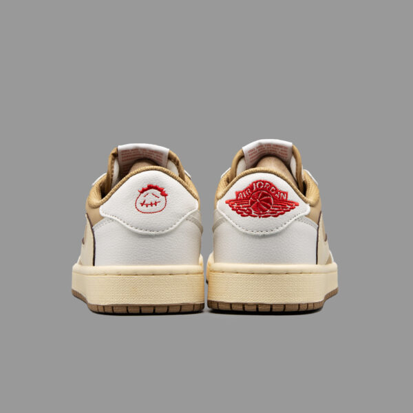 نایکی جردن 1 ترویس اسکات سفید خاکی ساق کوتاه | Air Jordan 1 Low Travis Scott White Khaki - Image 4