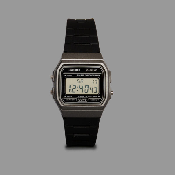 ساعت کاسیو یونیسکس مشکی طوسی | Casio F91-W Unisex Black Gray