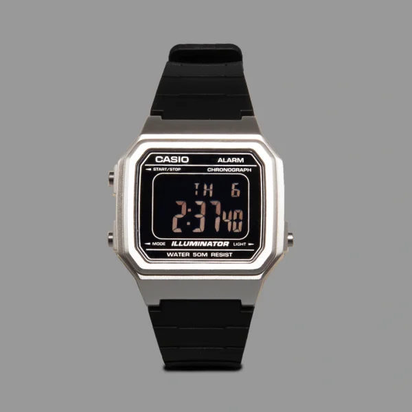 ساعت کاسیو W-217HM یونیسکس مشکی نقره ای | Casio W-217HM-7BV Unisex Black Silver