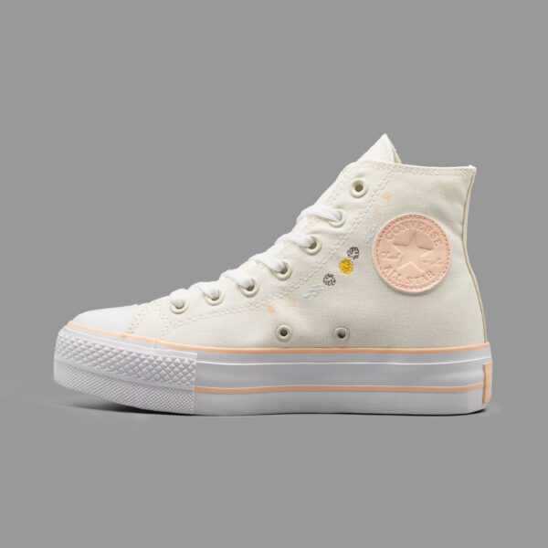 کانورس پلتفرم گل و خورشید | Converse Platform Floral Embroidery