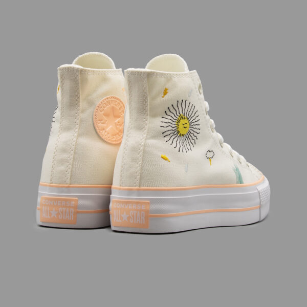 کانورس پلتفرم گل و خورشید | Converse Platform Floral Embroidery - Image 3