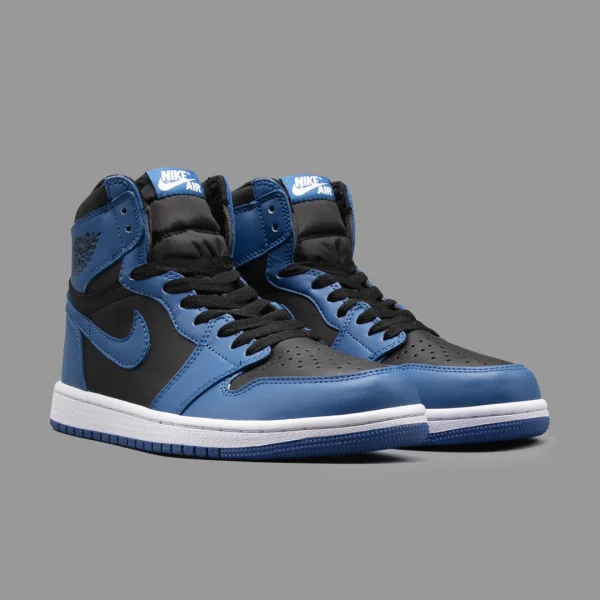 نایکی جردن 1 دارک مارینا رویال آبی مشکی ساقدار |  Nike Air Jordan 1 High Dark Marina Royal Blue Black - Image 4