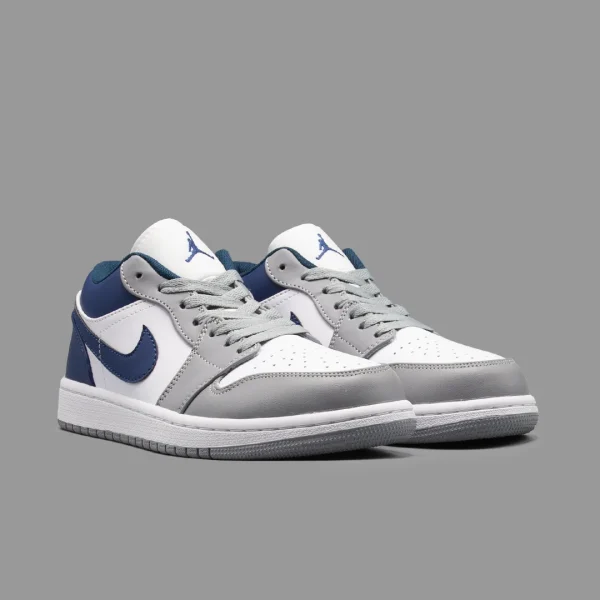 نایکی جردن 1 استلث آبی طوسی ساق کوتاه | Nike Air Jordan 1 Low Stealth Gray Blue - Image 2