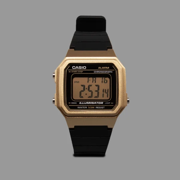 ساعت کاسیو W-217HM یونیسکس مشکی طلایی | Casio W-217HM-9AV Unisex Black Gold