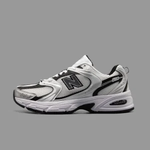 نیوبالانس 530 سفید نقره ای مشکی | New Balance 530 White Silver Metallic Black