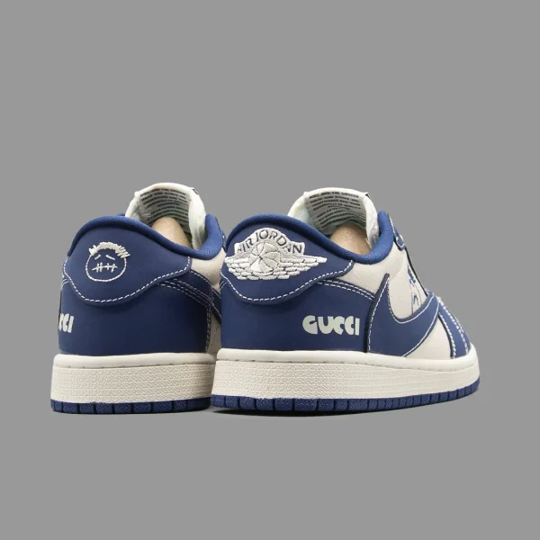 نایکی جردن 1 ترویس اسکات گوچی آبی ساق کوتاه | Nike Air Jordan 1 Low OG Travis Scott Gucci Blue - Image 3