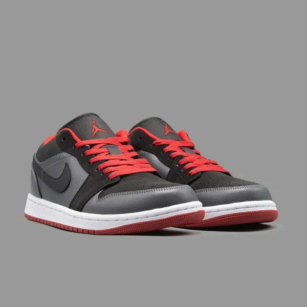 نایکی جردن 1 بلک گری ساق کوتاه | Nike Air Jordan 1 Low OG Black Gray - Image 2
