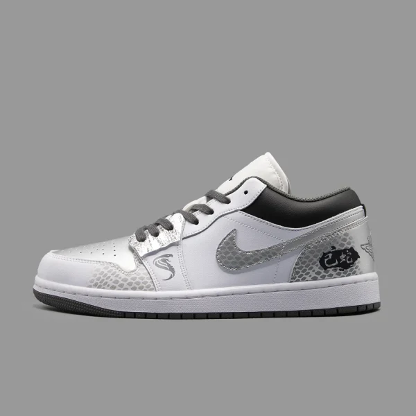 نایکی جردن 1 اسنیک سفید ساق کوتاه | Nike Air Jordan 1 Low OG Snake White