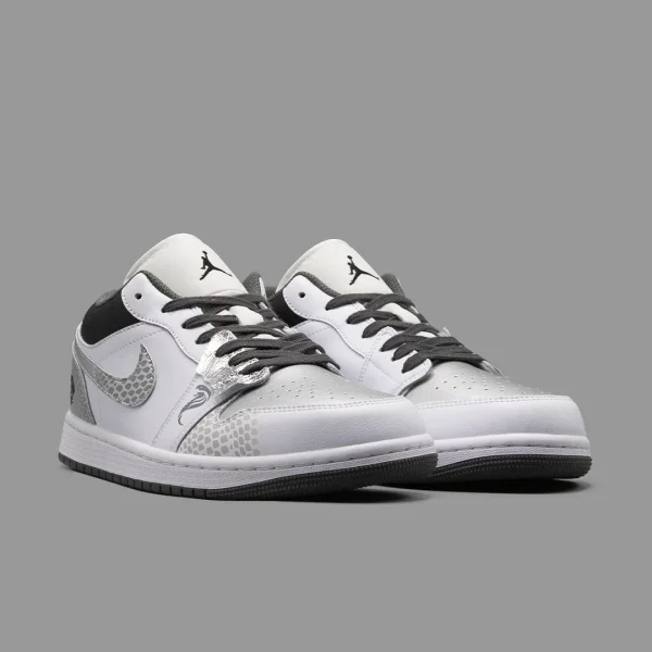نایکی جردن 1 اسنیک سفید ساق کوتاه | Nike Air Jordan 1 Low OG Snake White - Image 2