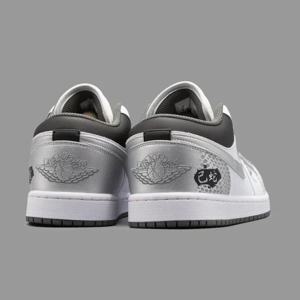 نایکی جردن 1 اسنیک سفید ساق کوتاه | Nike Air Jordan 1 Low OG Snake White - Image 3