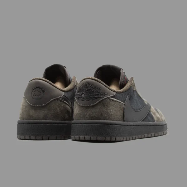 نایکی جردن 1 ترویس اسکات مشکی قهوه ای ساق کوتاه | Nike Air Jordan 1 Low OG Travis Scott Black Brown - Image 3