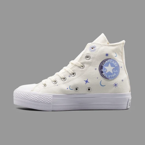کانورس پلتفرم ماه و ستاره ای ساقدار | Converse Platform Moon & Stars Hightop