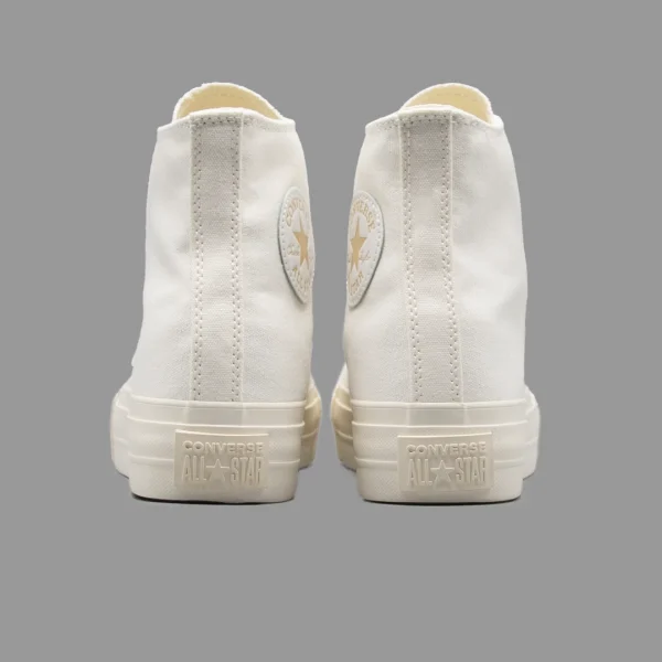 کانورس پلتفرم سفید طلایی ساقدار | Converse Platform White Gold Hightop - Image 4