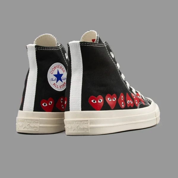 کانورس پلی مولتی هارت مشکی ساق بلند | Converse Cdg Play Multi Heart Black Hightop - Image 3