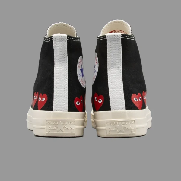 کانورس پلی مولتی هارت مشکی ساق بلند | Converse Cdg Play Multi Heart Black Hightop - Image 4