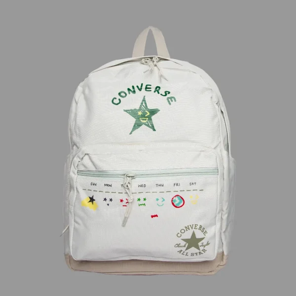 کوله پشتی کانورس بیسیک کرم پسته ای طرحدار | Converse Backpack Basic Pink Red
